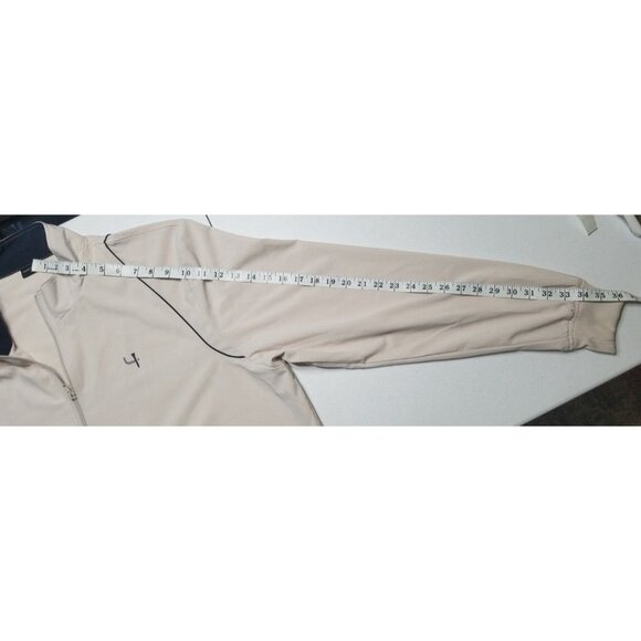 Golf Jacket Short Par 4 Full Zip Tan Lightweight Sport Pockets Men's Size XL - Picture 8 of 15
